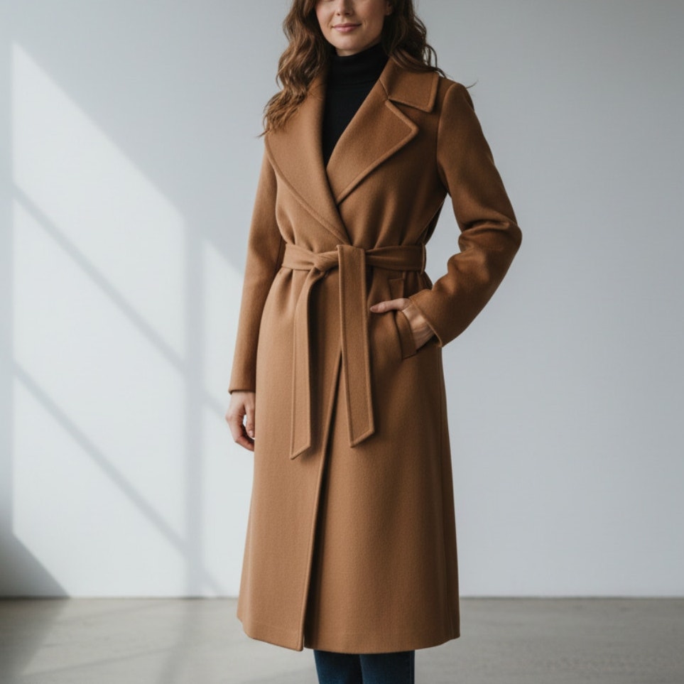 Fleurette Women's Wool Wrap Coat Size 10